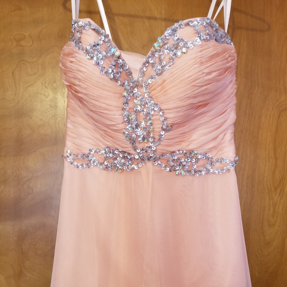 Peach formal / prom dress